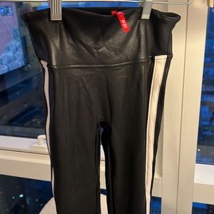 Spanks Black Faux Leather Leggings